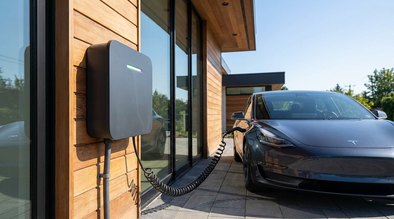 A M Electrical EV charge point installation